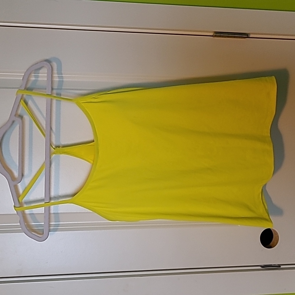 3/$27 Fabletics neon yellow exercise top